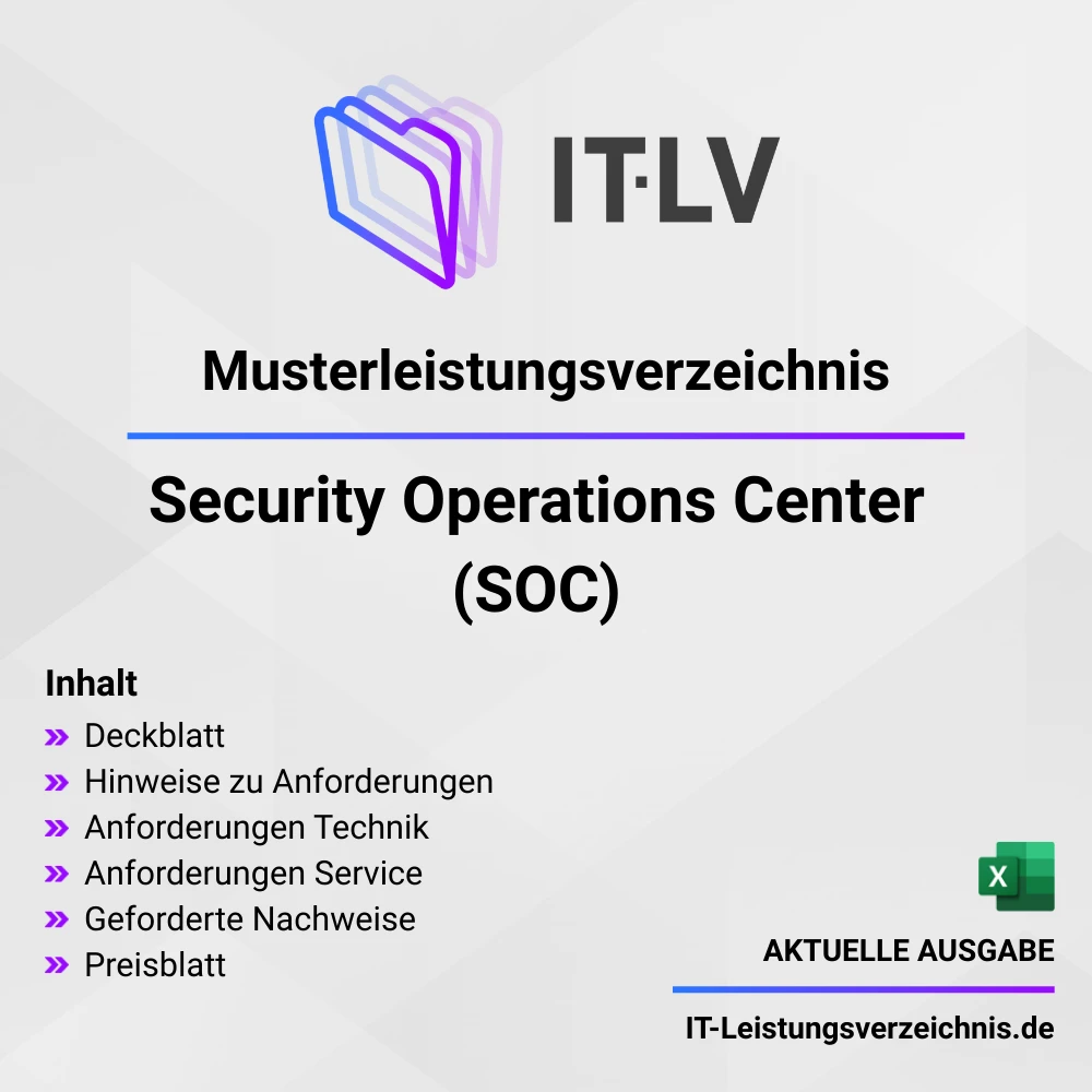 IT Muster Leistungsverzeichnis Security Operations Center (SOC)