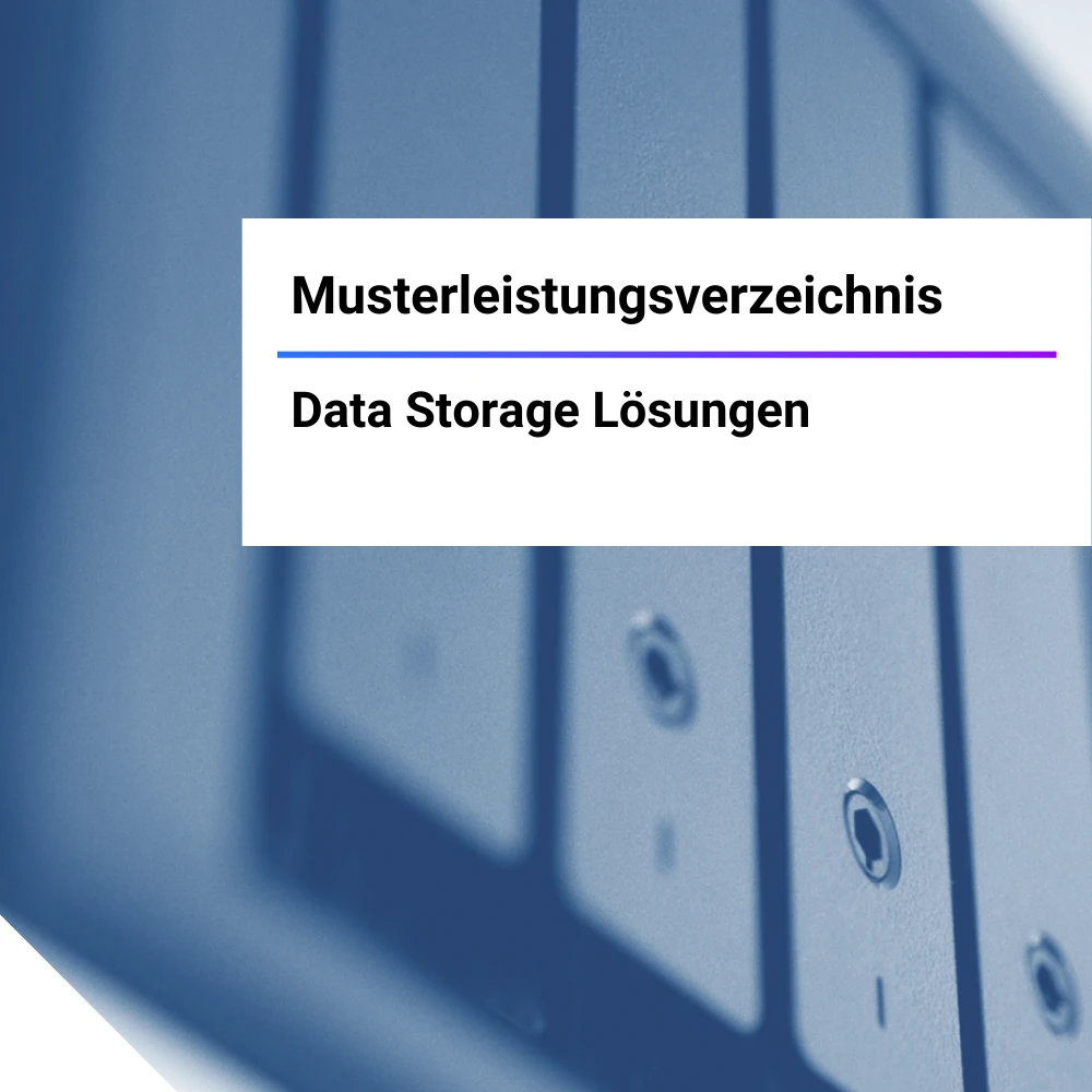 IT Muster Leistungsverzeichnis Data Storage Storage-Lösungen Storagelösungen