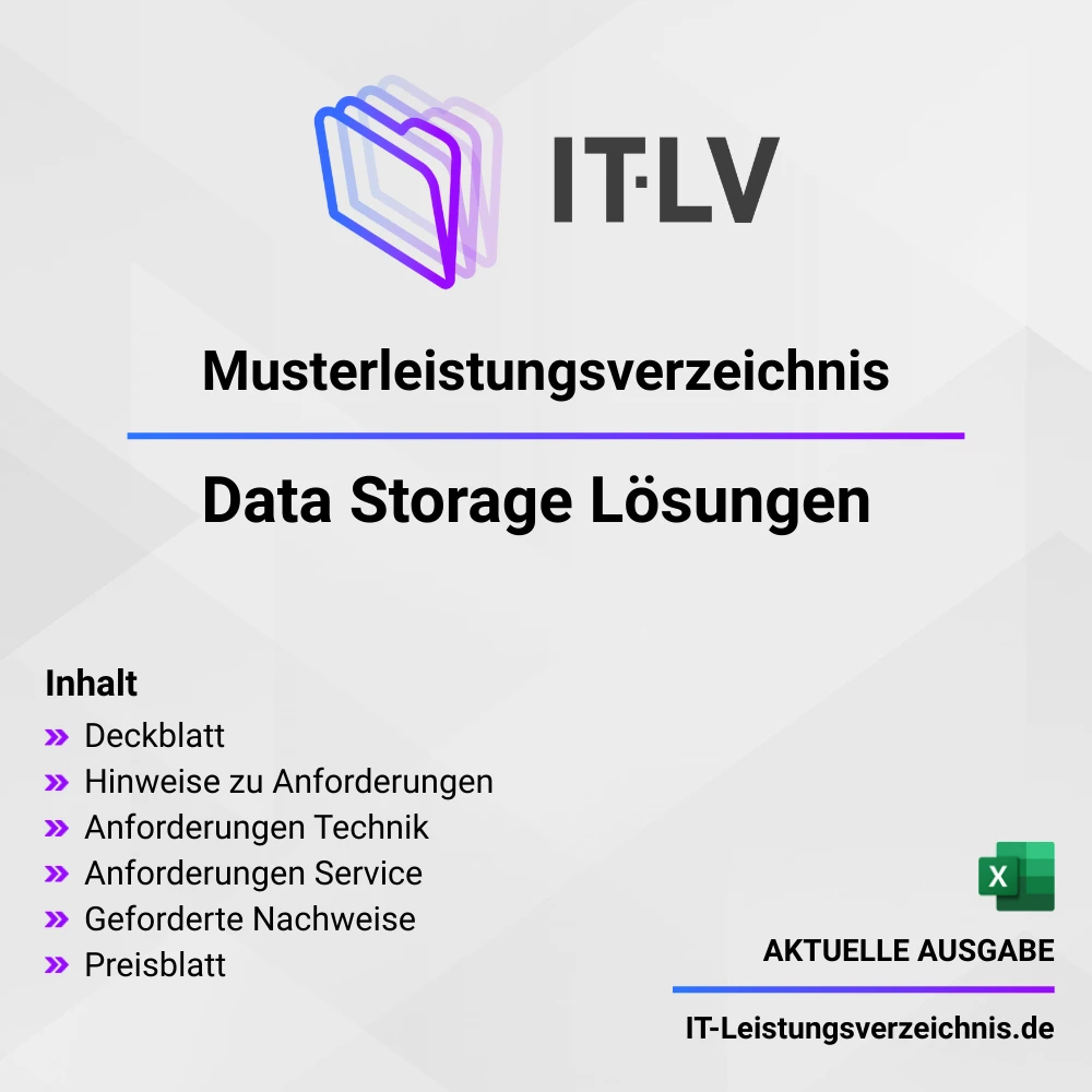 IT Muster Leistungsverzeichnis Data Storage Storage-Lösungen Storagelösungen