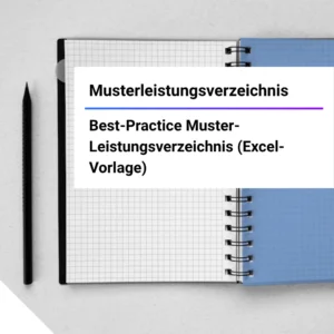 IT Muster Leistungsverzeichnis Best-Practice Muster-Leistungsverzeichnis (Excel-Vorlage)