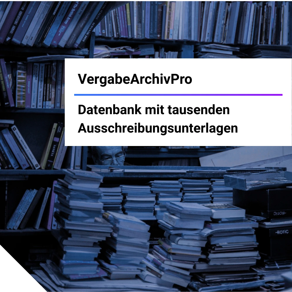 VergarbeArchivPro Datenbank mit tausenden Ausschreibungsunterlagen